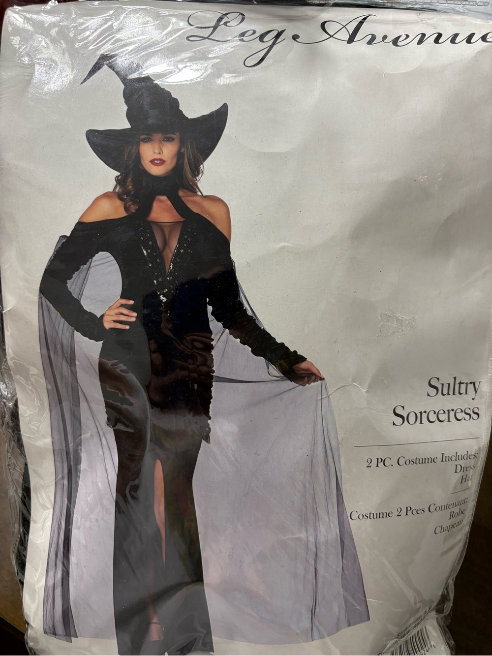Leg Avenue Sultry Sorceress Women's Black Witch Costume Dress size Large